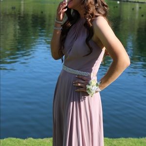 Mauve Halter Neck Dress